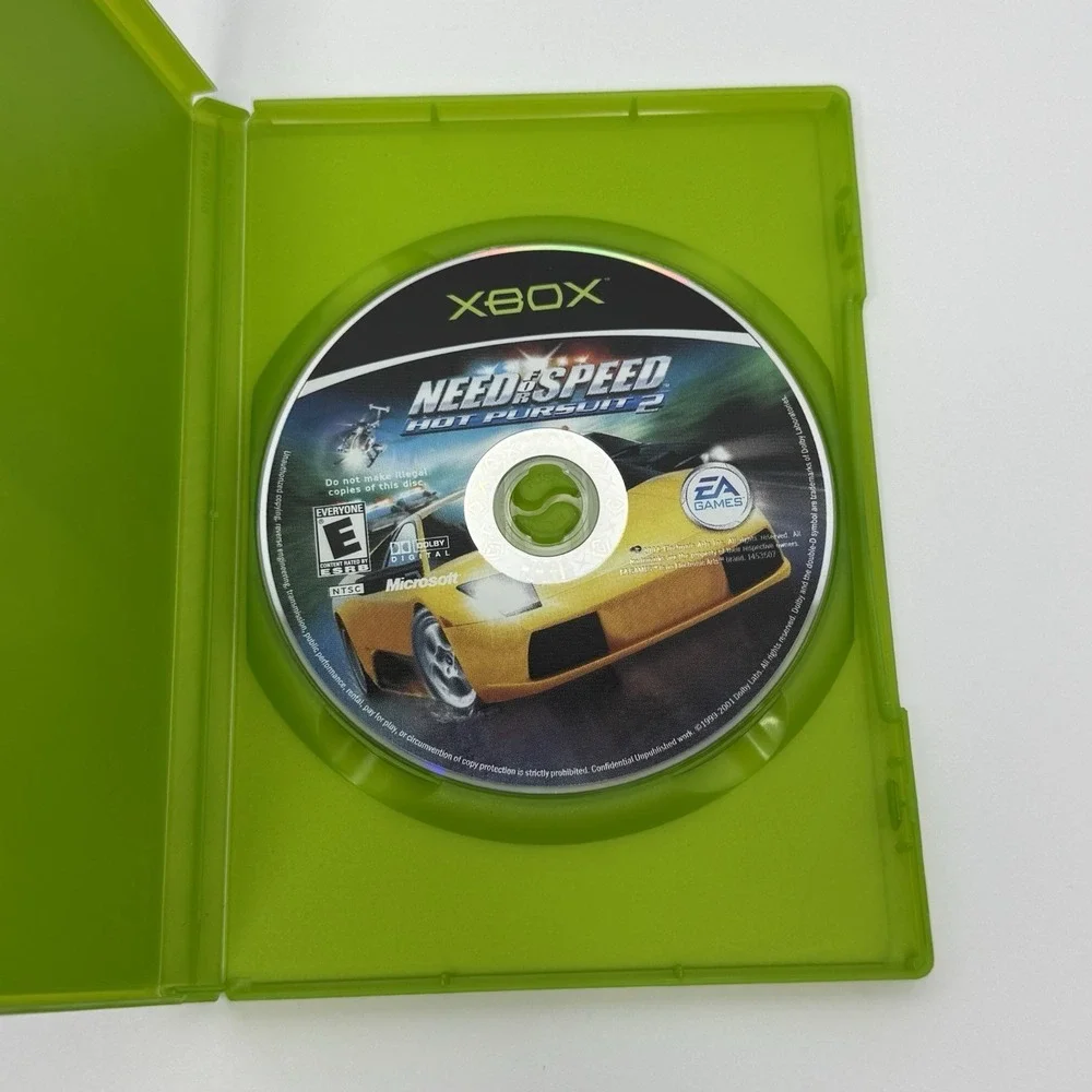 Need for Speed: Hot Pursuit 2 (Microsoft Xbox, 2002) Case and Game Only Working